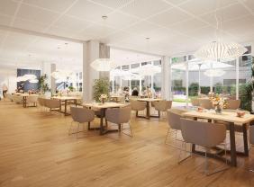 Unverbindliche Illustration – so könnte die Cafeteria aussehen